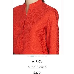 NWT - A.P.C. Blouse Aline size 34 (XS/S)
